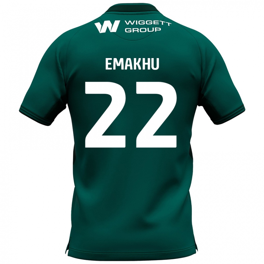 Hombre Camiseta Aidomo Emakhu #22 Verde 2ª Equipación 2024/25 La Camisa Chile