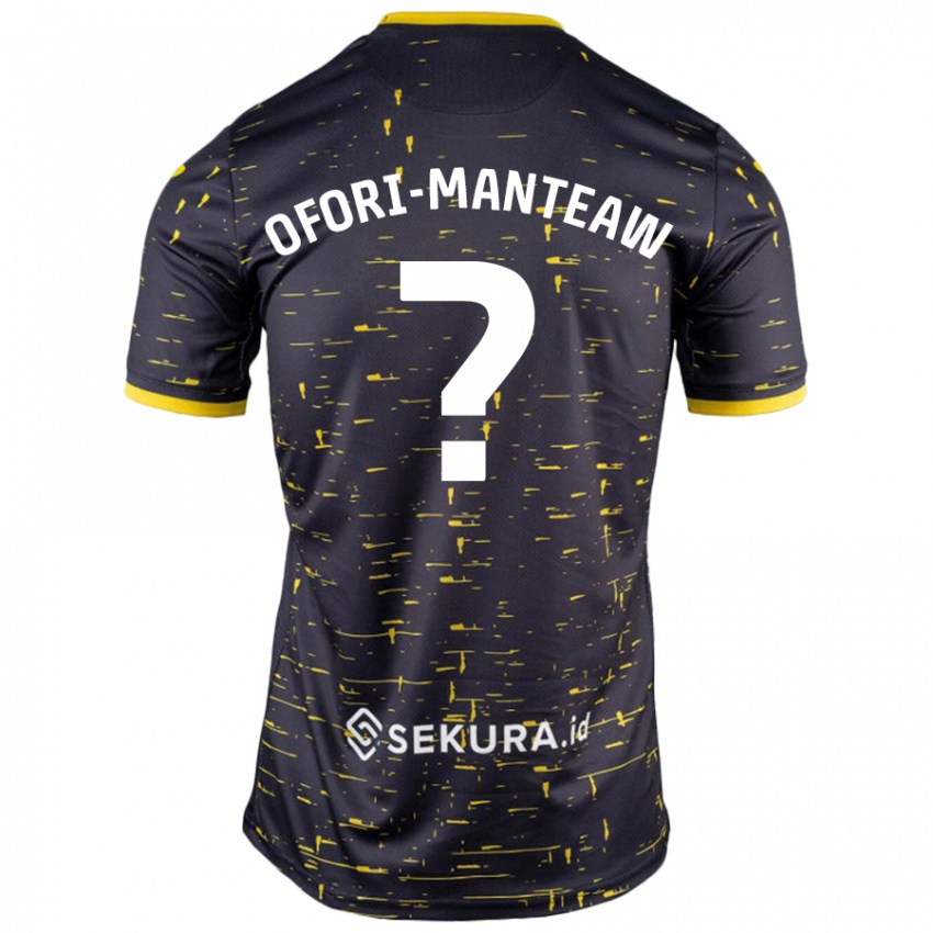 Hombre Camiseta Lloyd Ofori-Manteaw #0 Negro Amarillo 2ª Equipación 2024/25 La Camisa Chile