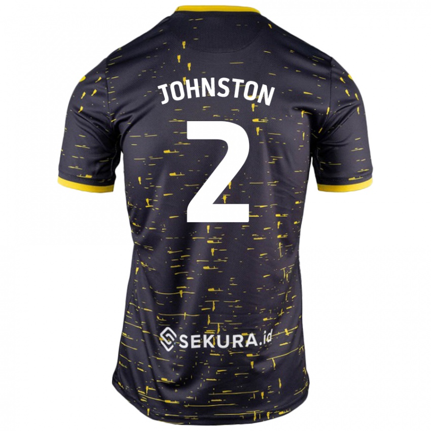 Hombre Camiseta Chardonnay Johnston #2 Negro Amarillo 2ª Equipación 2024/25 La Camisa Chile