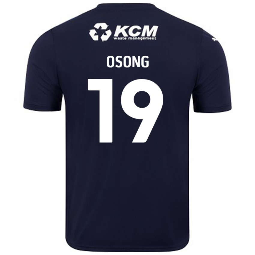 Hombre Camiseta Detlef Esapa Osong #19 Azul Marino 2ª Equipación 2024/25 La Camisa Chile