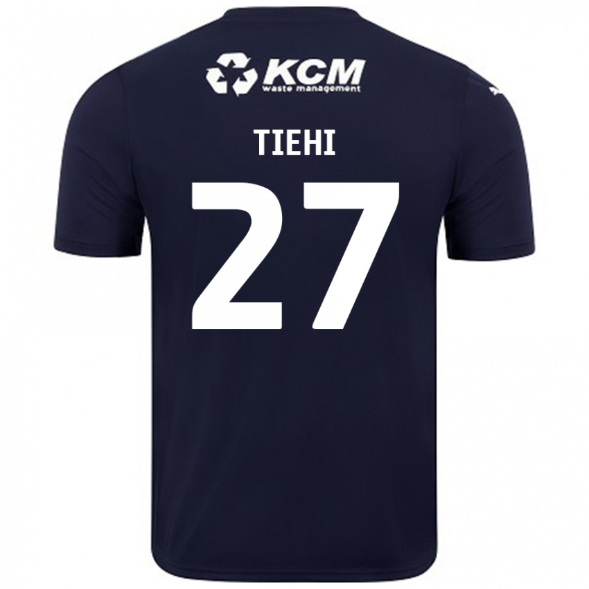 Hombre Camiseta Christ Tiehi #27 Azul Marino 2ª Equipación 2024/25 La Camisa Chile