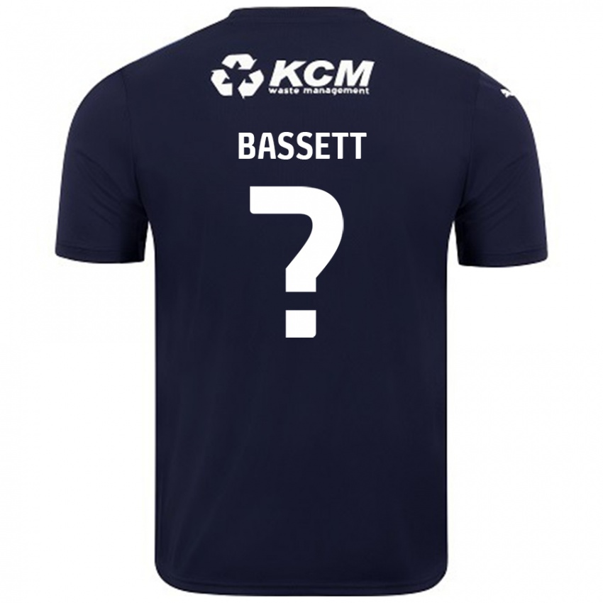 Hombre Camiseta Bassett #0 Azul Marino 2ª Equipación 2024/25 La Camisa Chile