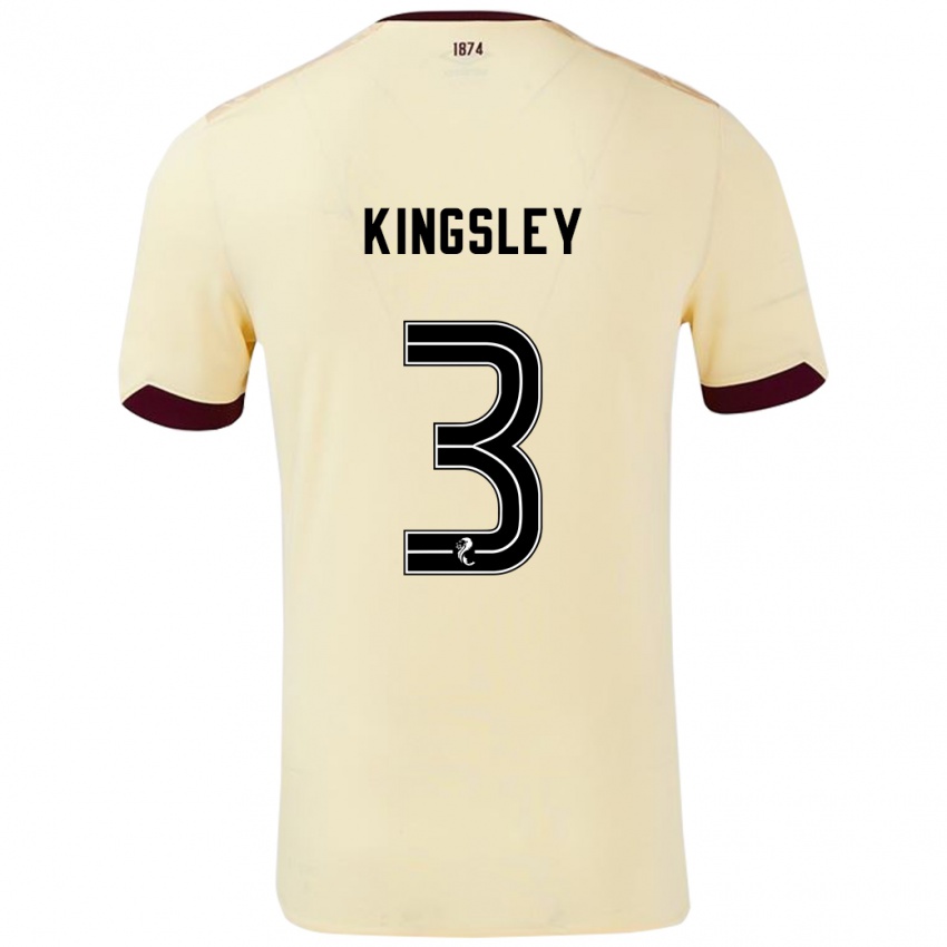 Hombre Camiseta Stephen Kingsley #3 Crema Burdeos 2ª Equipación 2024/25 La Camisa Chile