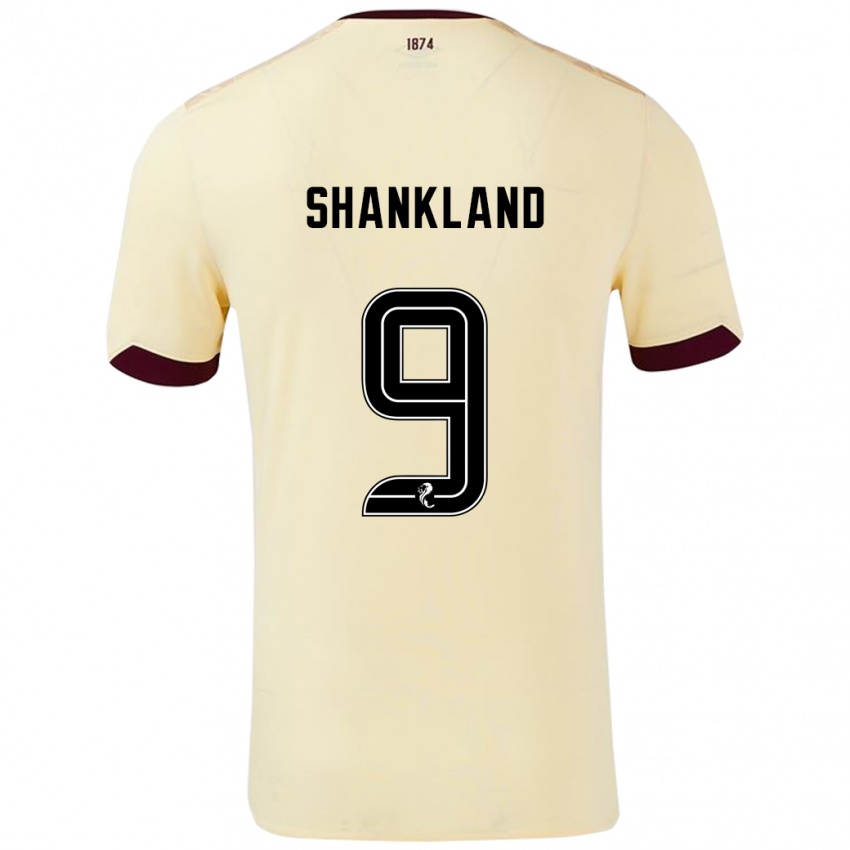 Hombre Camiseta Lawrence Shankland #9 Crema Burdeos 2ª Equipación 2024/25 La Camisa Chile