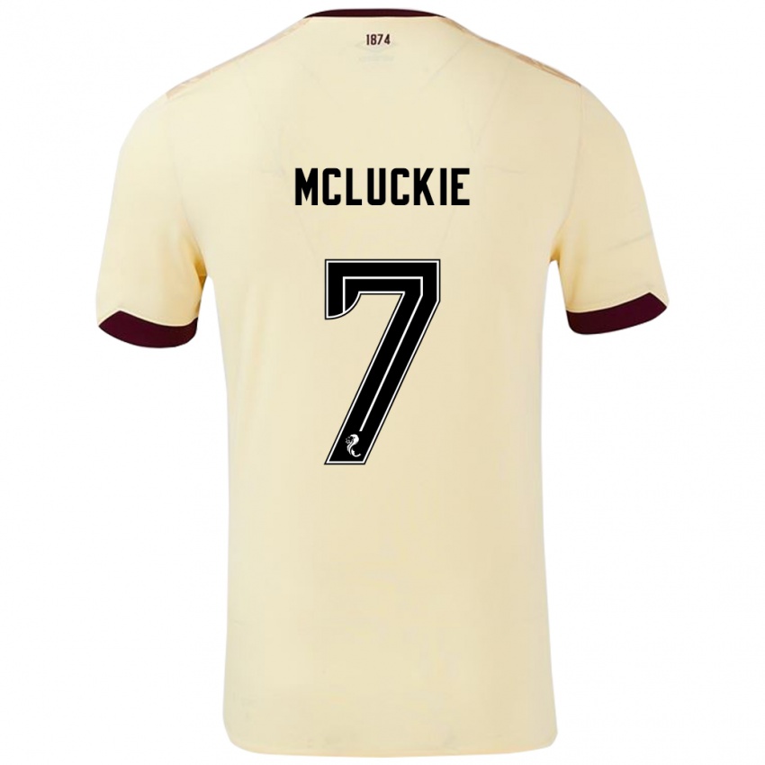 Hombre Camiseta Bobby Mcluckie #7 Crema Burdeos 2ª Equipación 2024/25 La Camisa Chile