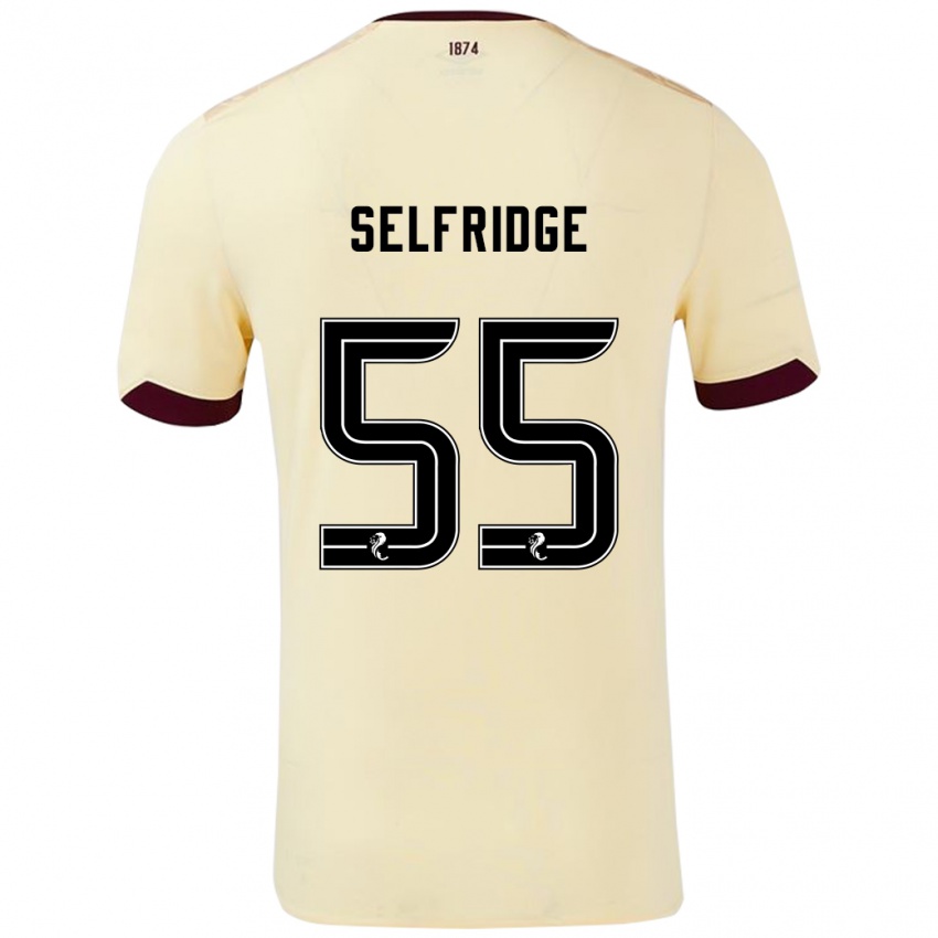 Hombre Camiseta Louis Selfridge #55 Crema Burdeos 2ª Equipación 2024/25 La Camisa Chile