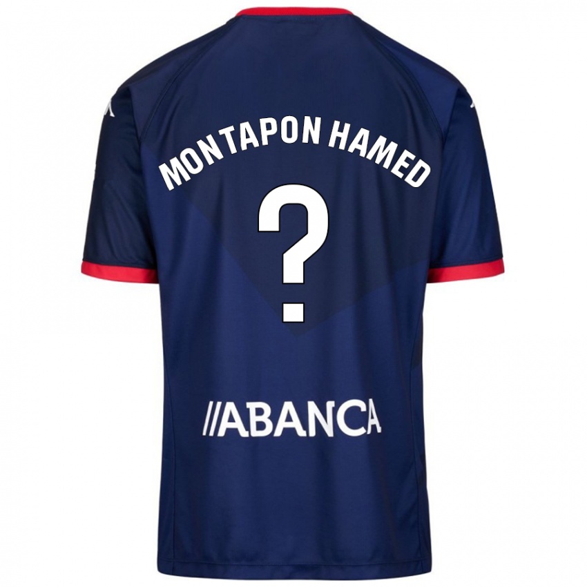 Hombre Camiseta Fadil Montapon Hamed #0 Azul Marino 2ª Equipación 2024/25 La Camisa Chile