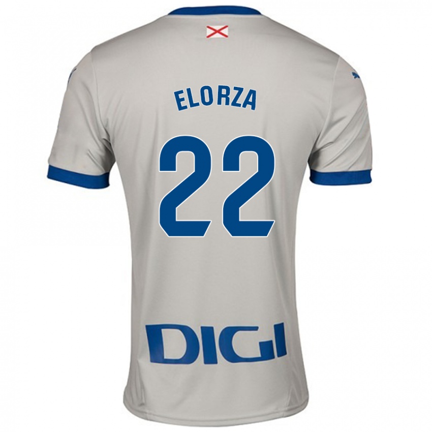 Hombre Camiseta Sheila Elorza #22 Gris Claro 2ª Equipación 2024/25 La Camisa Chile