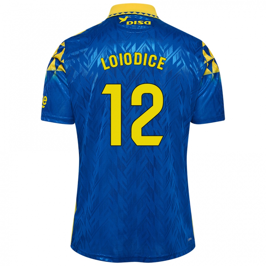 Hombre Camiseta Enzo Loiodice #12 Azul Amarillo 2ª Equipación 2024/25 La Camisa Chile