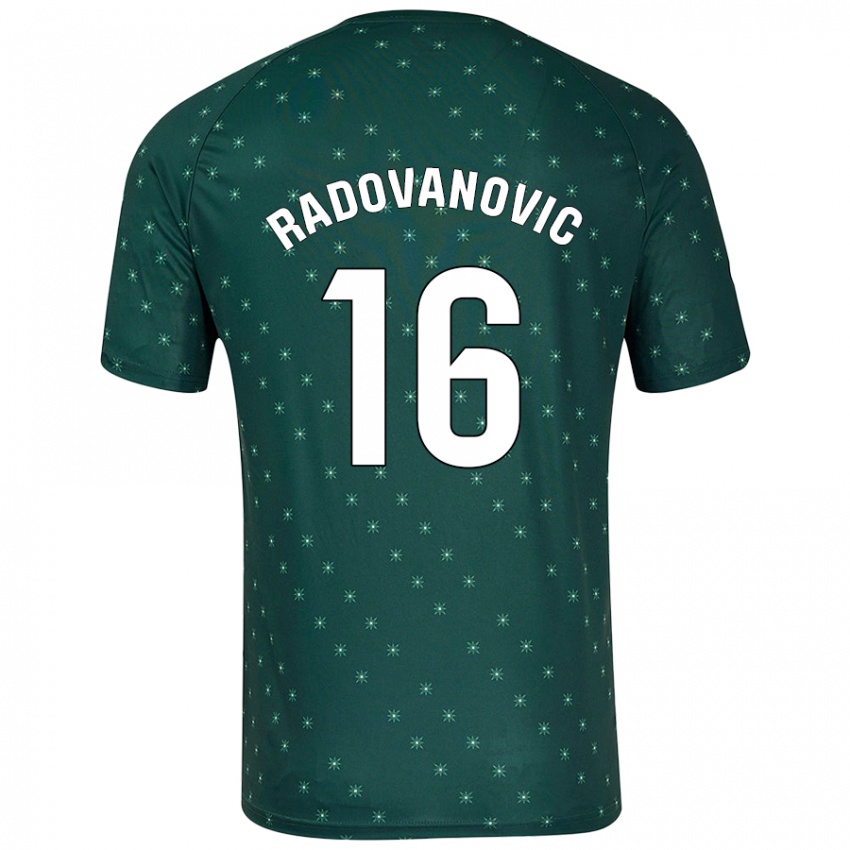 Hombre Camiseta Aleksandar Radovanovic #16 Verde Oscuro 2ª Equipación 2024/25 La Camisa Chile