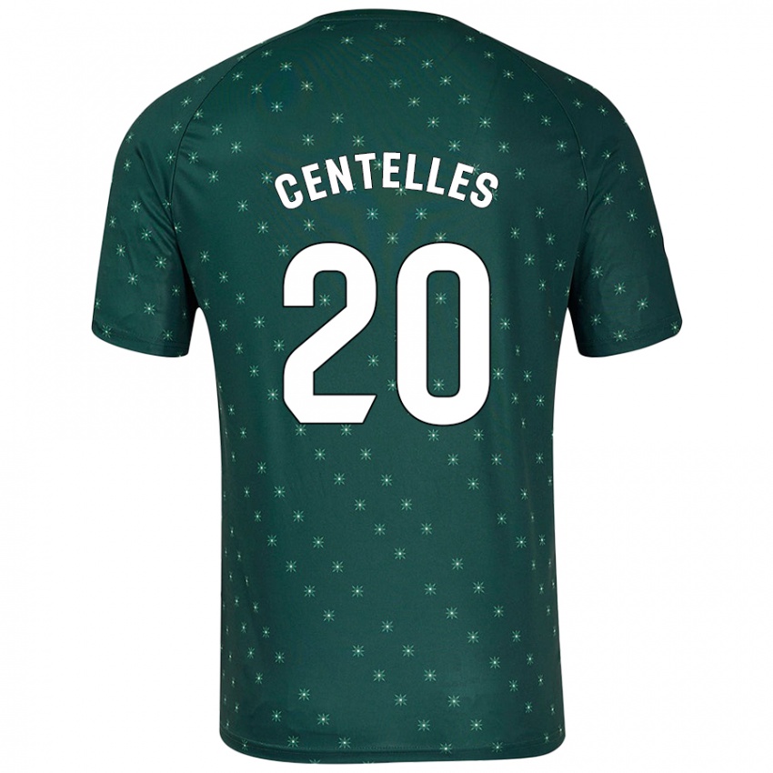 Hombre Camiseta Álex Centelles #20 Verde Oscuro 2ª Equipación 2024/25 La Camisa Chile