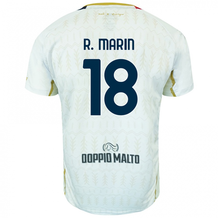 Hombre Camiseta Răzvan Marin #18 Blanco 2ª Equipación 2024/25 La Camisa Chile