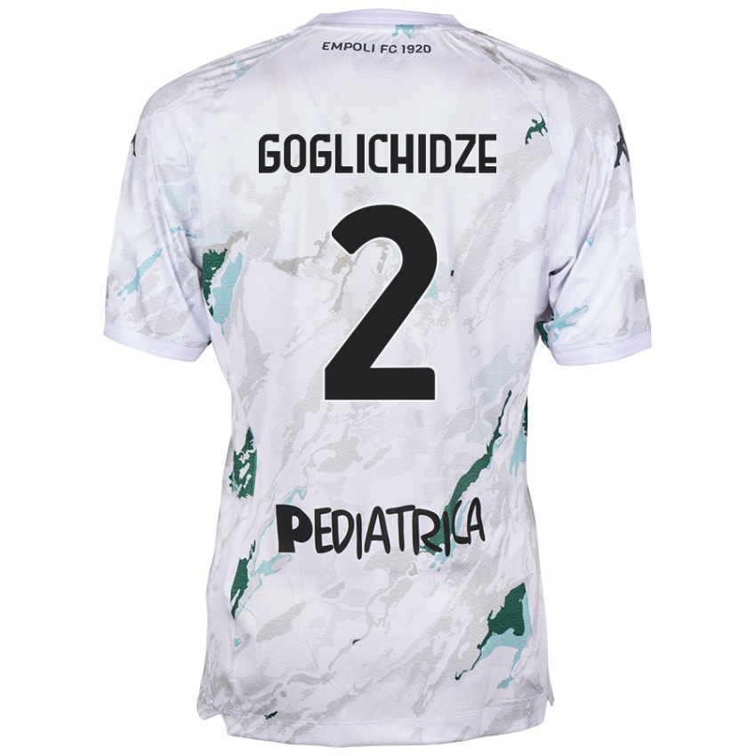 Hombre Camiseta Saba Goglichidze #2 Gris 2ª Equipación 2024/25 La Camisa Chile