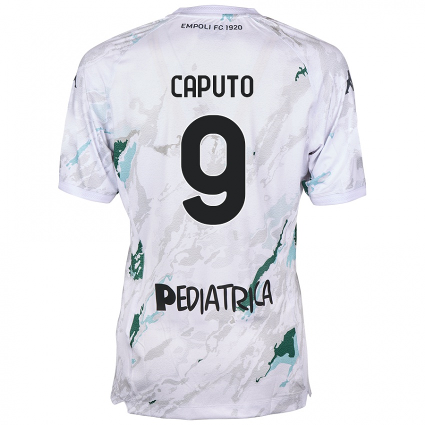 Hombre Camiseta Francesco Caputo #9 Gris 2ª Equipación 2024/25 La Camisa Chile