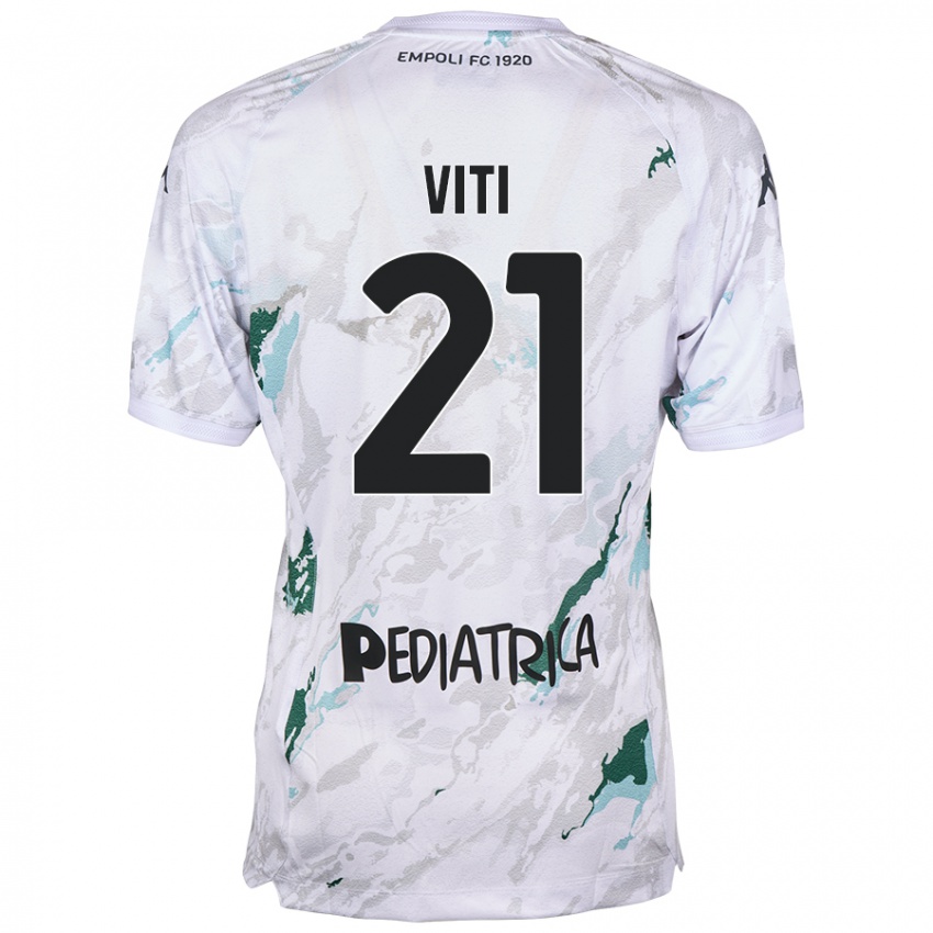 Hombre Camiseta Mattia Viti #21 Gris 2ª Equipación 2024/25 La Camisa Chile