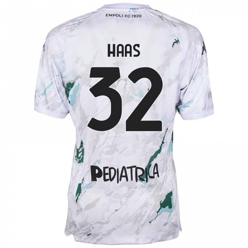 Hombre Camiseta Nicolas Haas #32 Gris 2ª Equipación 2024/25 La Camisa Chile