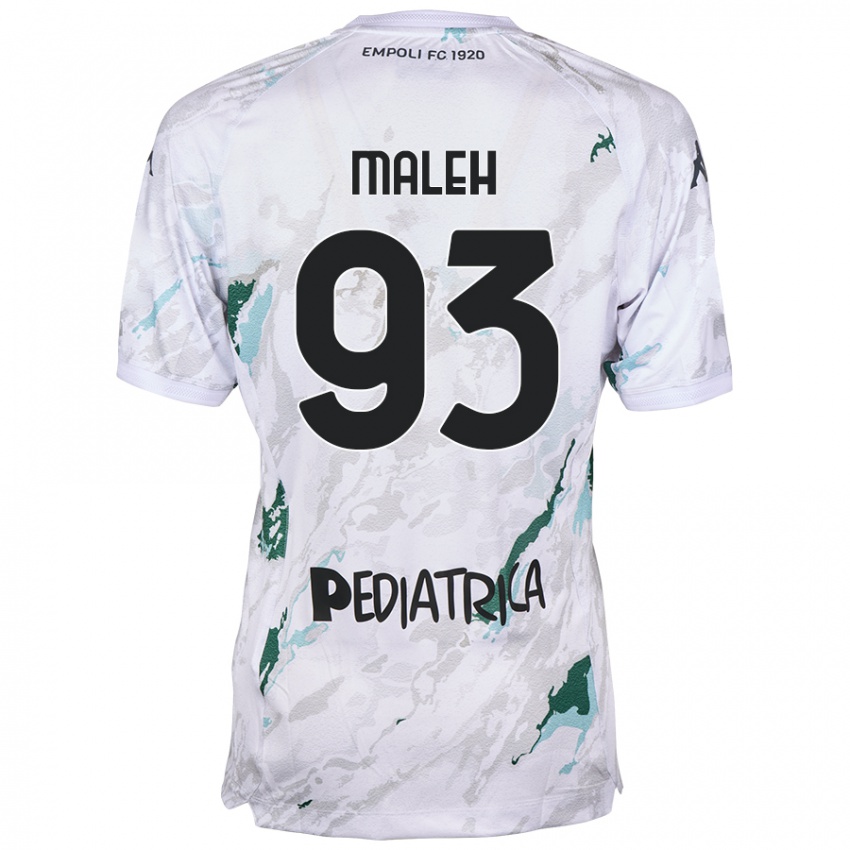 Hombre Camiseta Youssef Maleh #93 Gris 2ª Equipación 2024/25 La Camisa Chile