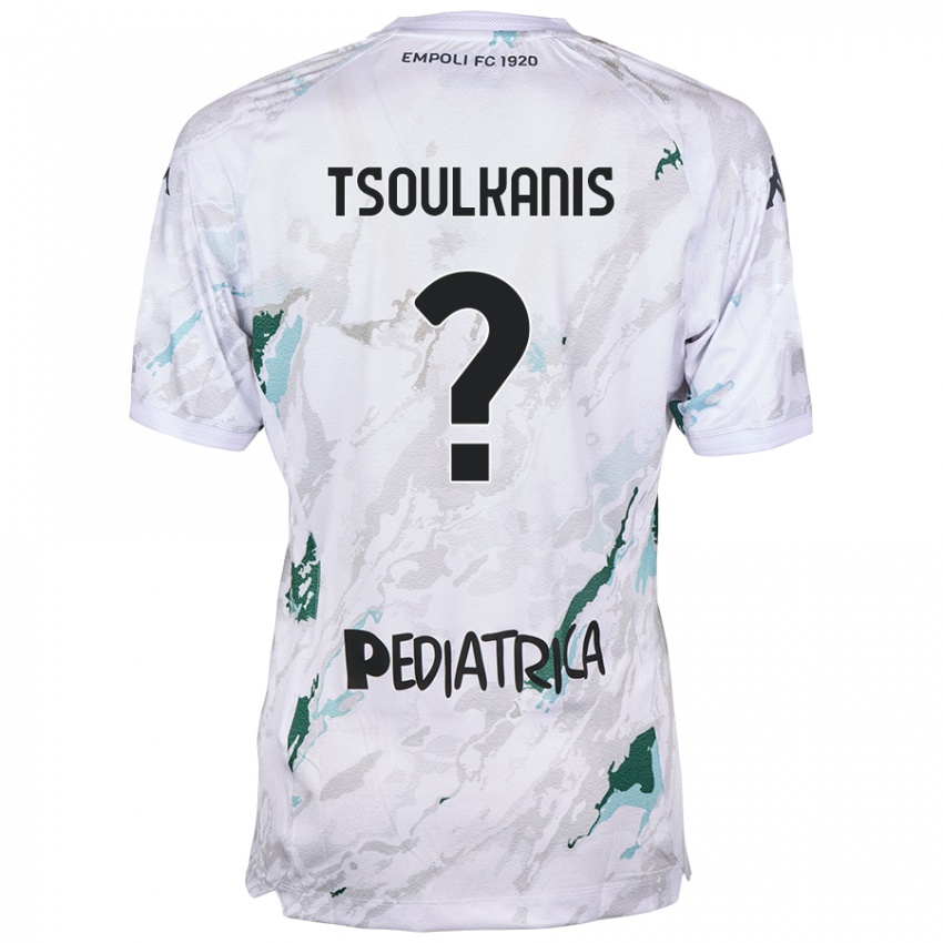 Hombre Camiseta Konstantinos Tsoulkanis #0 Gris 2ª Equipación 2024/25 La Camisa Chile