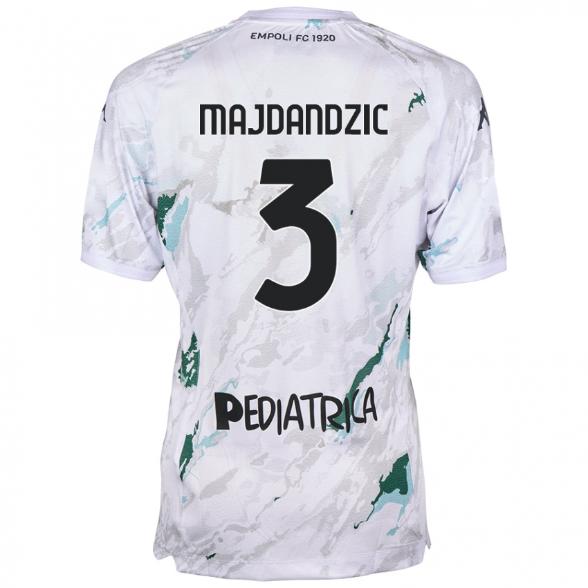 Hombre Camiseta Patrik Majdandzic #3 Gris 2ª Equipación 2024/25 La Camisa Chile