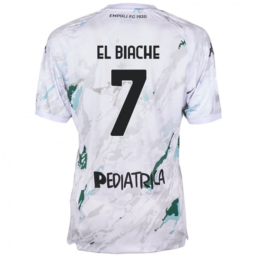 Hombre Camiseta Noah El Biache #7 Gris 2ª Equipación 2024/25 La Camisa Chile