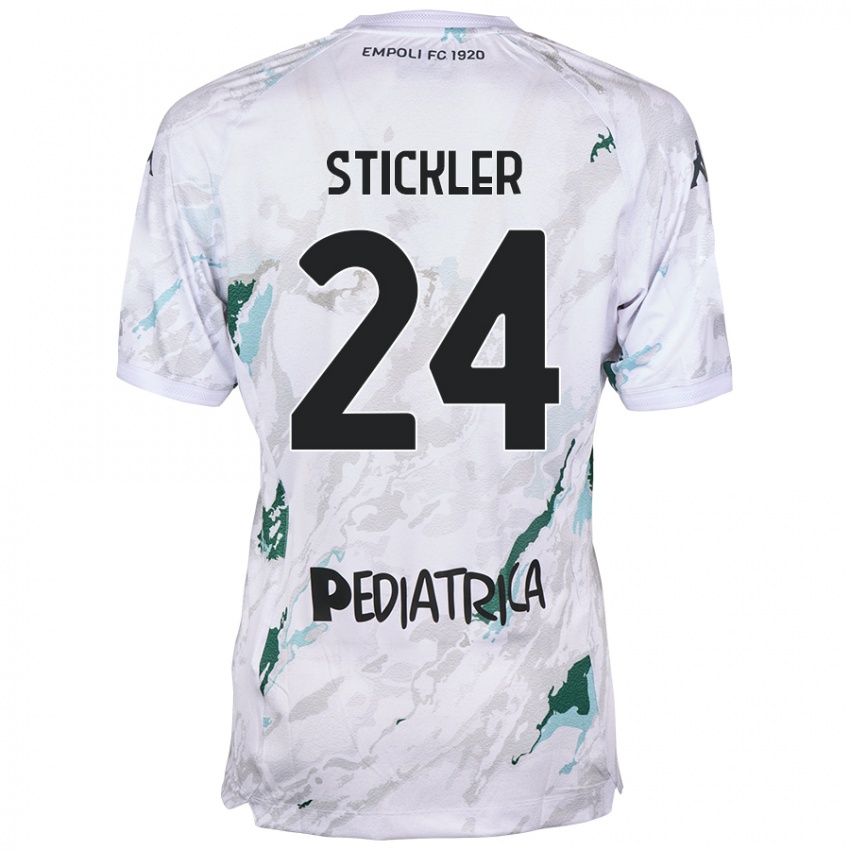 Hombre Camiseta Mateo Stickler #24 Gris 2ª Equipación 2024/25 La Camisa Chile