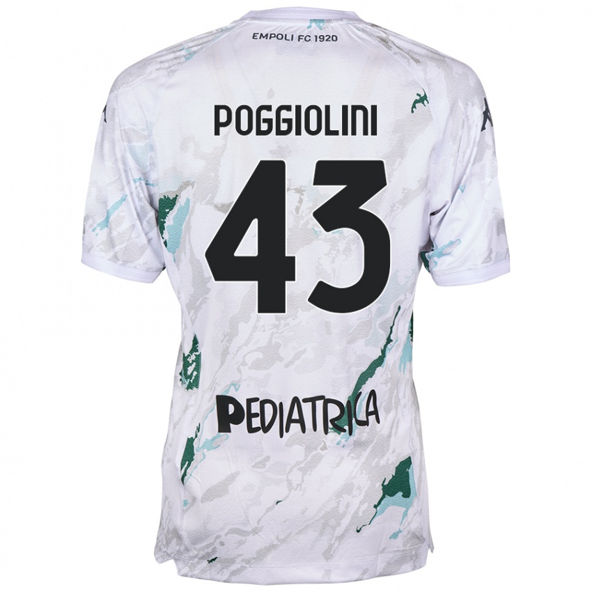 Hombre Camiseta Duccio Poggiolini #43 Gris 2ª Equipación 2024/25 La Camisa Chile