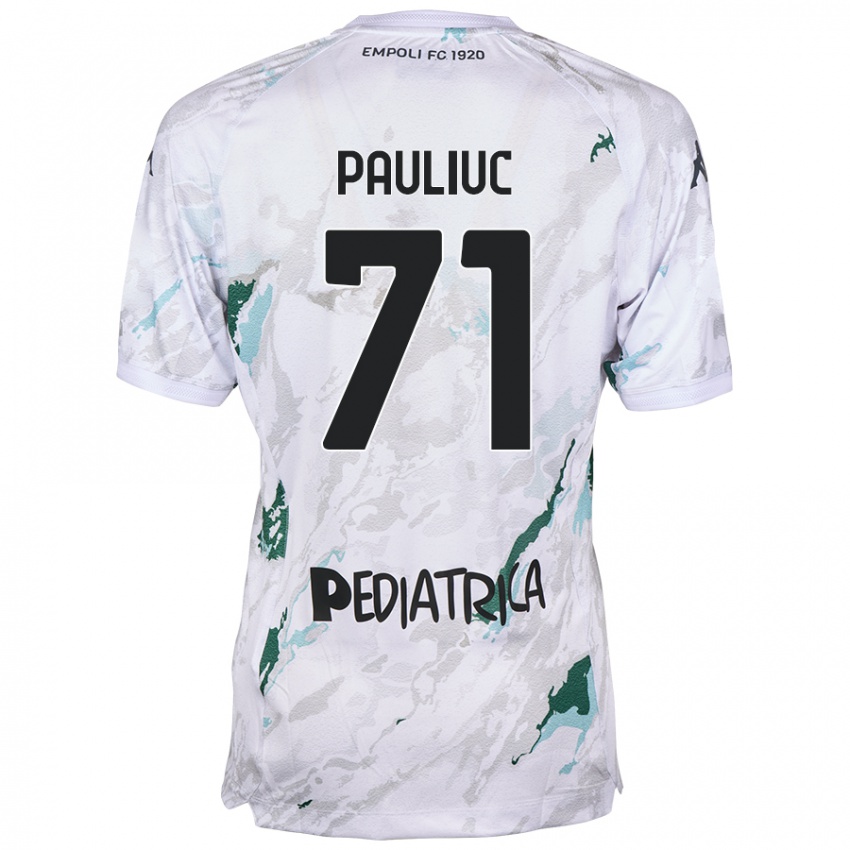 Hombre Camiseta Nicolò Pauliuc #71 Gris 2ª Equipación 2024/25 La Camisa Chile