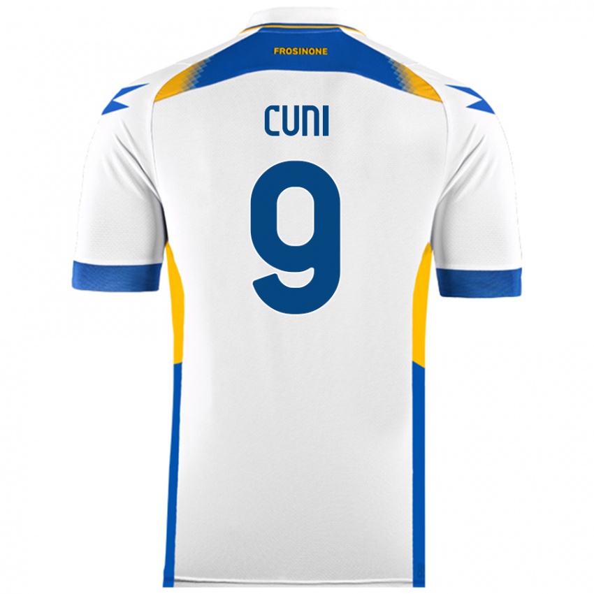 Hombre Camiseta Marvin Cuni #9 Blanco 2ª Equipación 2024/25 La Camisa Chile