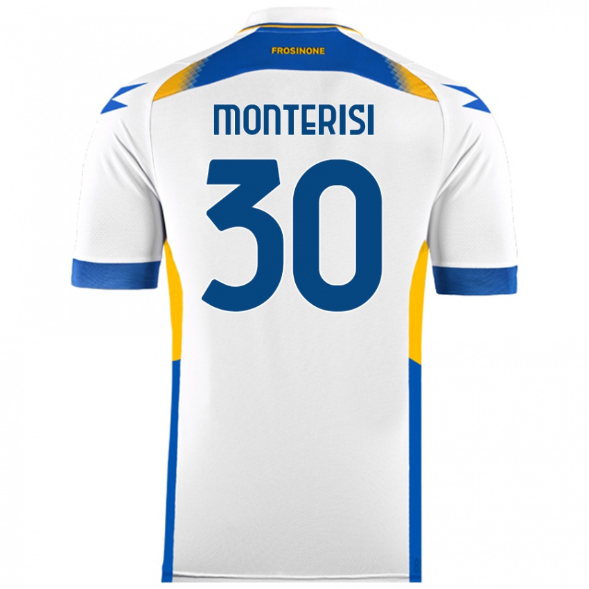 Hombre Camiseta Ilario Monterisi #30 Blanco 2ª Equipación 2024/25 La Camisa Chile