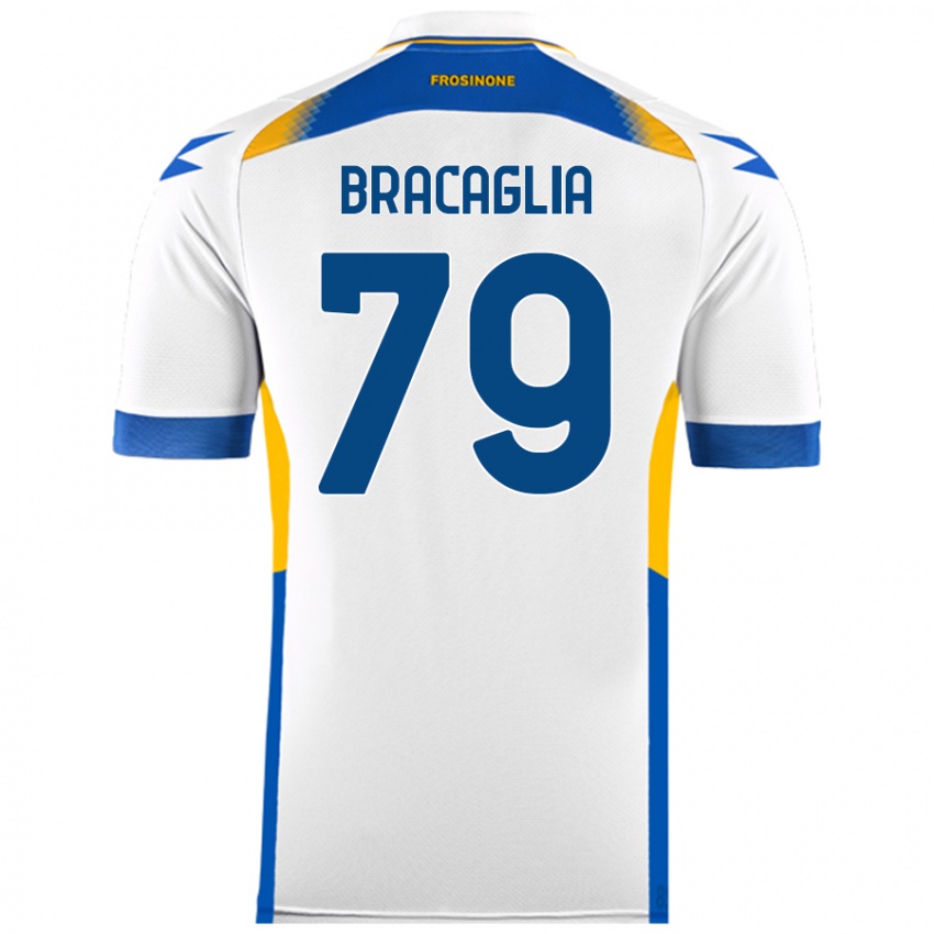 Hombre Camiseta Gabriele Bracaglia #79 Blanco 2ª Equipación 2024/25 La Camisa Chile