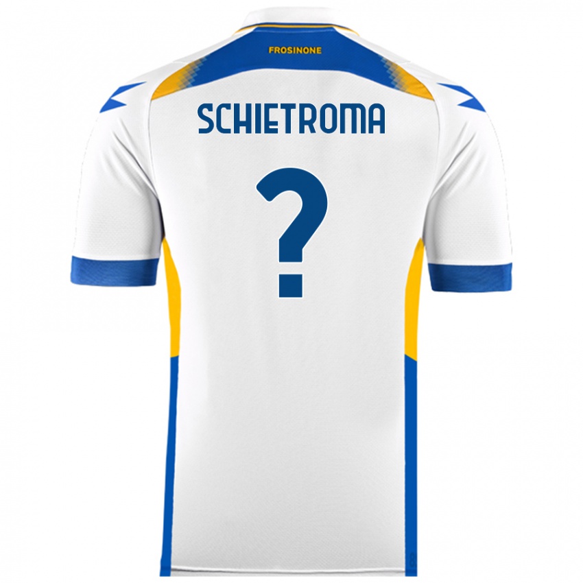 Hombre Camiseta Lorenzo Schietroma #0 Blanco 2ª Equipación 2024/25 La Camisa Chile