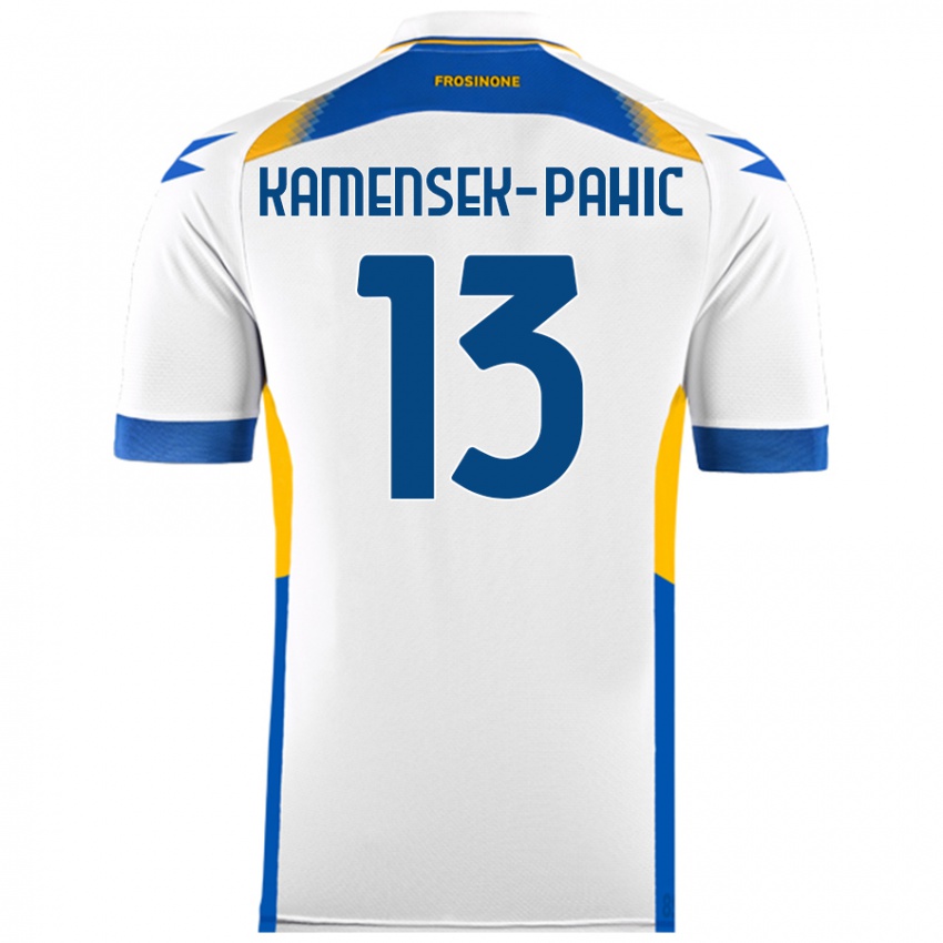 Hombre Camiseta Matjaz Kamensek-Pahic #13 Blanco 2ª Equipación 2024/25 La Camisa Chile