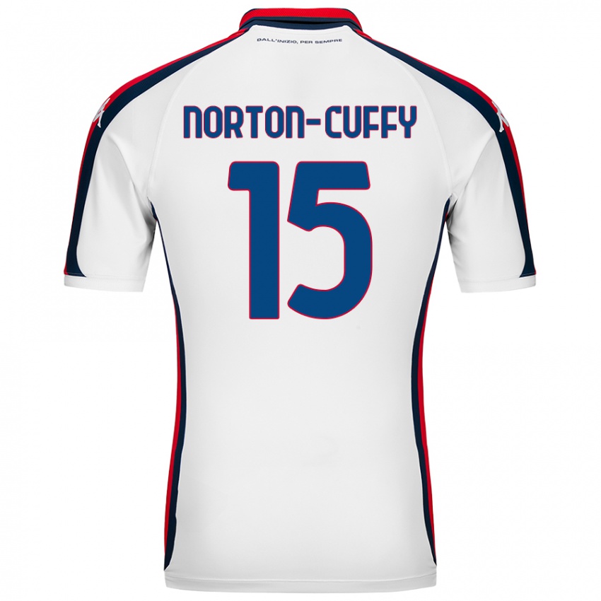 Hombre Camiseta Brooke Norton-Cuffy #15 Blanco 2ª Equipación 2024/25 La Camisa Chile