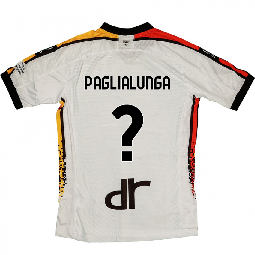 Hombre Camiseta Robert Paglialunga #0 Blanco Negro 2ª Equipación 2024/25 La Camisa Chile