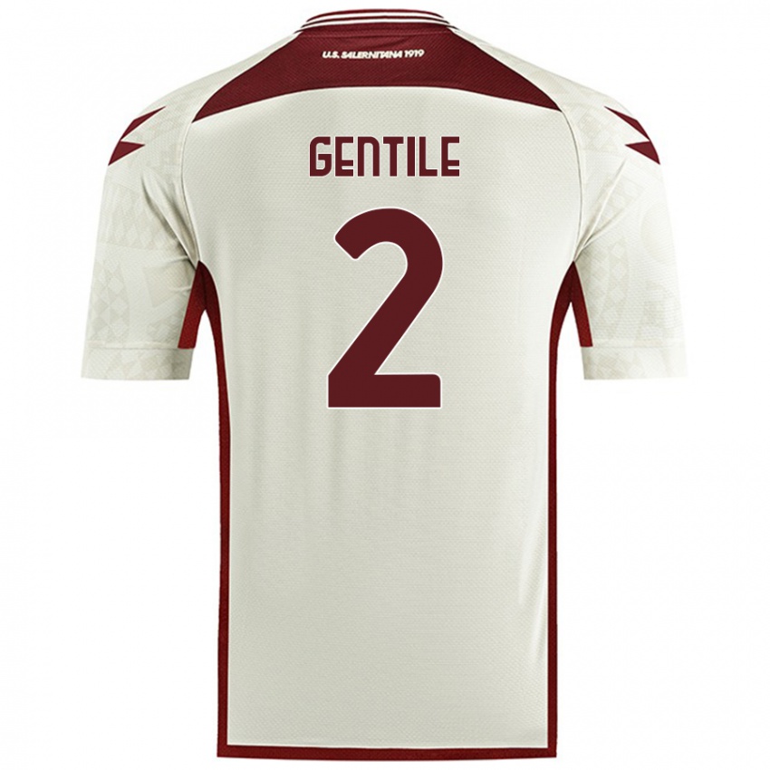 Hombre Camiseta Davide Gentile #2 Color Crema 2ª Equipación 2024/25 La Camisa Chile