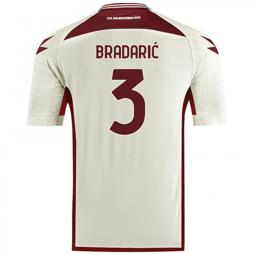 Hombre Camiseta Domagoj Bradarić #3 Color Crema 2ª Equipación 2024/25 La Camisa Chile