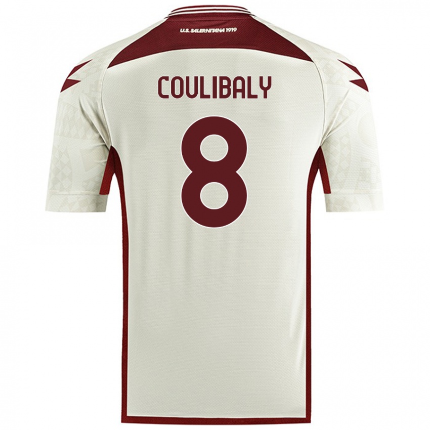 Hombre Camiseta Mamadou Coulibaly #8 Color Crema 2ª Equipación 2024/25 La Camisa Chile