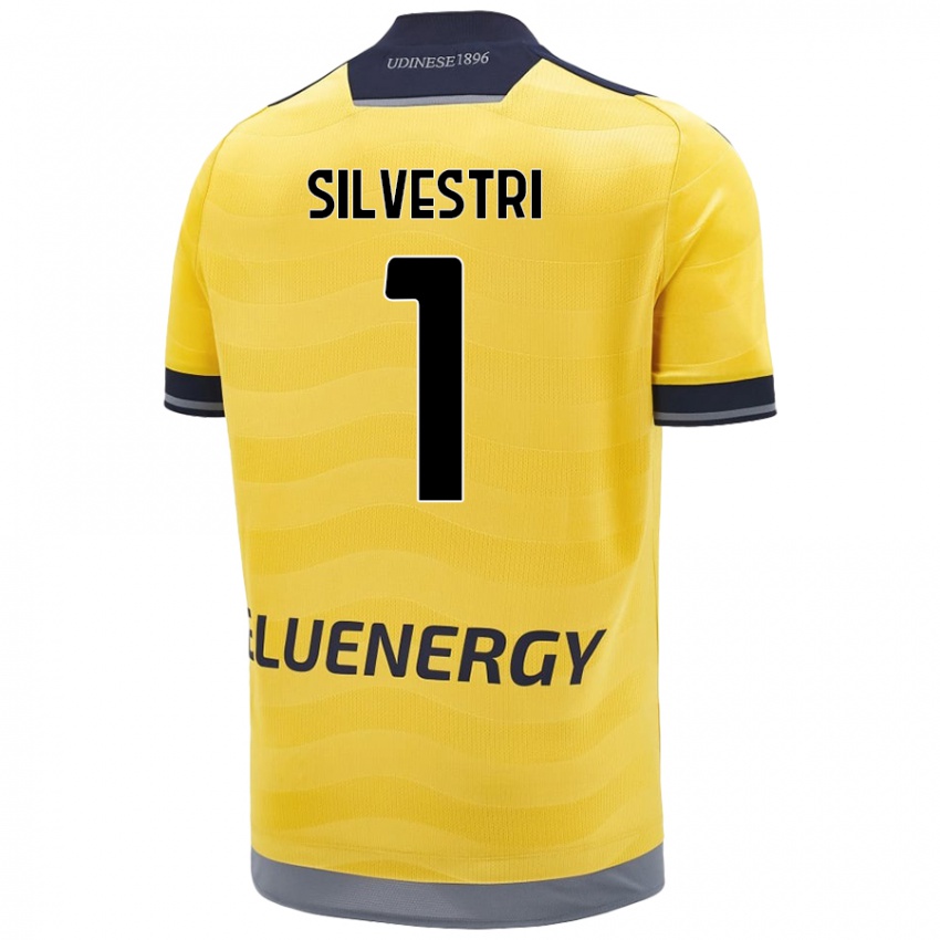 Hombre Camiseta Marco Silvestri #1 Dorado 2ª Equipación 2024/25 La Camisa Chile