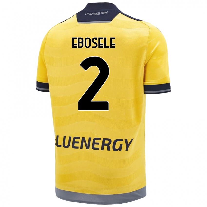 Hombre Camiseta Festy Ebosele #2 Dorado 2ª Equipación 2024/25 La Camisa Chile