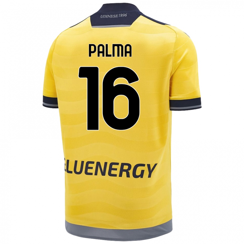 Hombre Camiseta Matteo Palma #16 Dorado 2ª Equipación 2024/25 La Camisa Chile