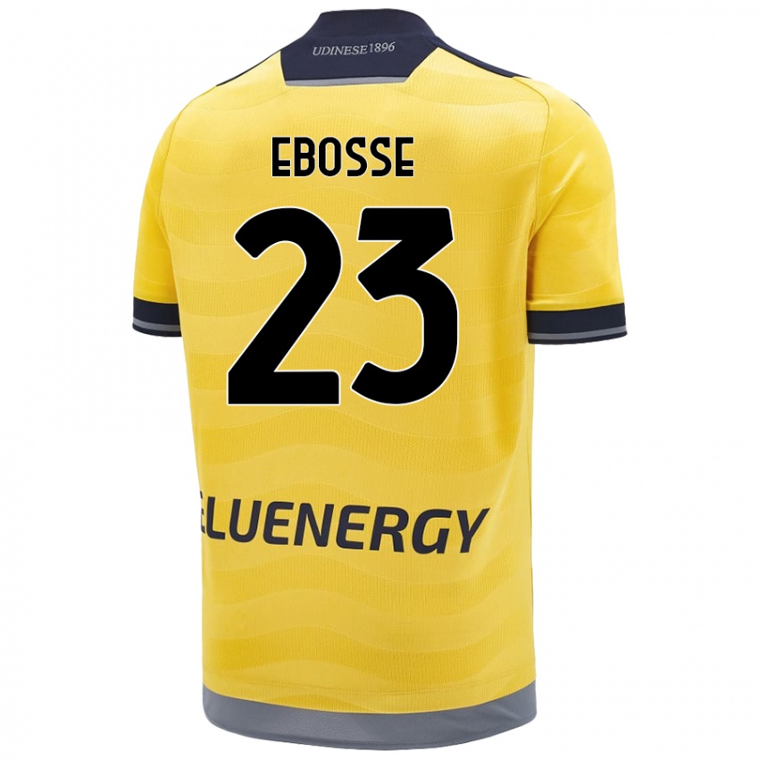 Hombre Camiseta Enzo Ebosse #23 Dorado 2ª Equipación 2024/25 La Camisa Chile