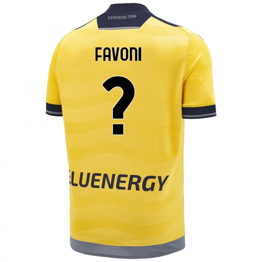 Hombre Camiseta Patrick Favoni #0 Dorado 2ª Equipación 2024/25 La Camisa Chile