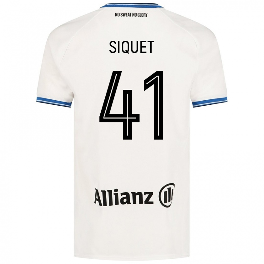 Hombre Camiseta Hugo Siquet #41 Blanco 2ª Equipación 2024/25 La Camisa Chile