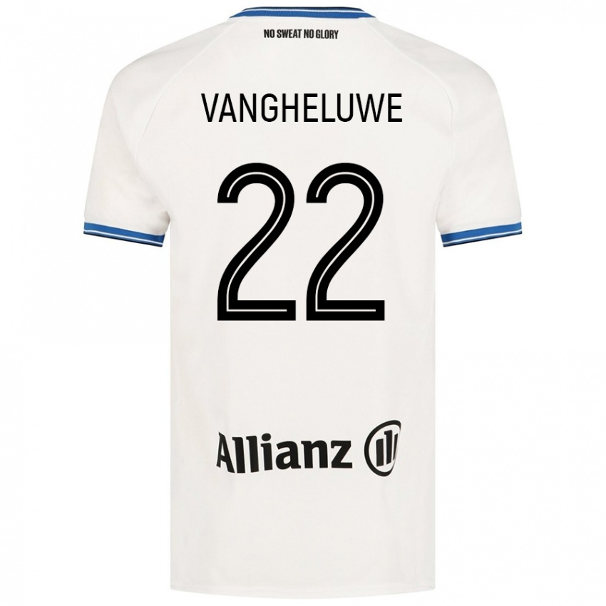 Hombre Camiseta Jody Vangheluwe #22 Blanco 2ª Equipación 2024/25 La Camisa Chile