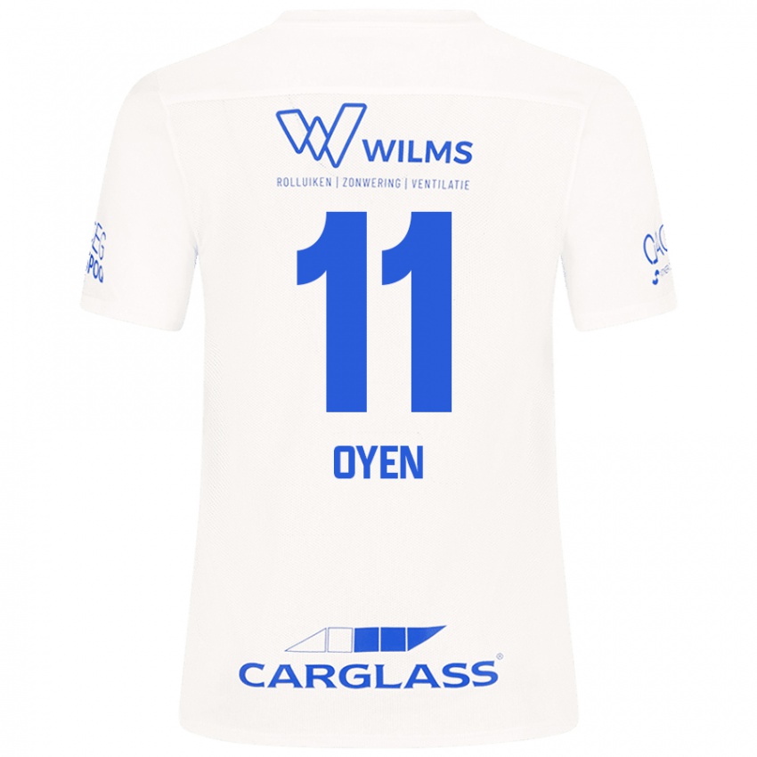 Hombre Camiseta Luca Oyen #11 Blanco 2ª Equipación 2024/25 La Camisa Chile