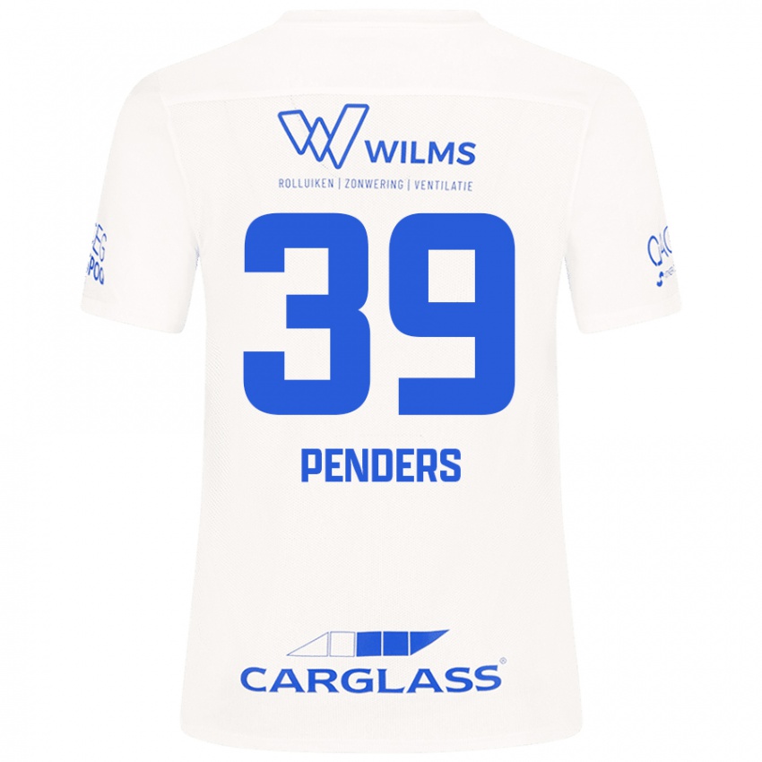 Hombre Camiseta Mike Penders #39 Blanco 2ª Equipación 2024/25 La Camisa Chile