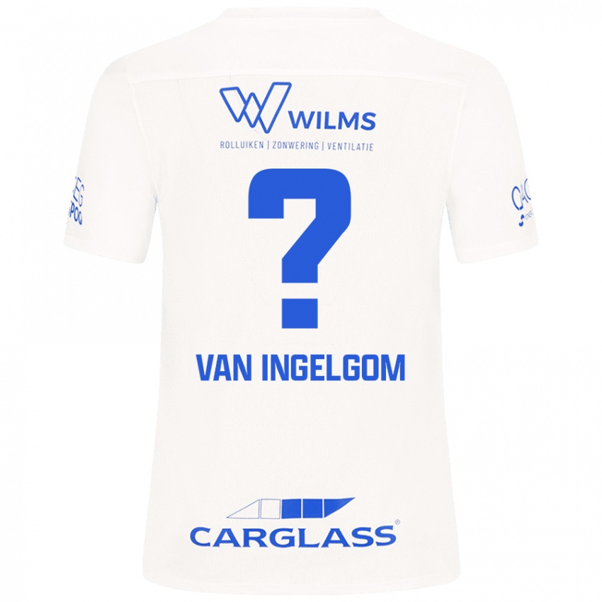 Hombre Camiseta Tijn Van Ingelgom #0 Blanco 2ª Equipación 2024/25 La Camisa Chile