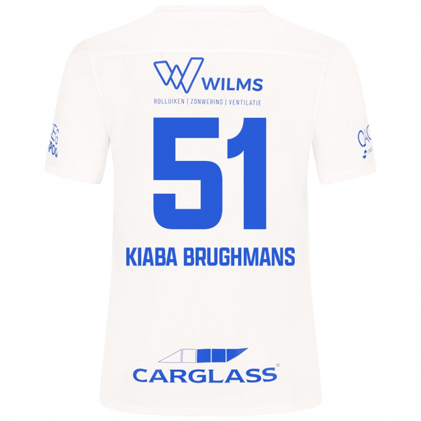 Hombre Camiseta Lucca Kiaba Brughmans #51 Blanco 2ª Equipación 2024/25 La Camisa Chile