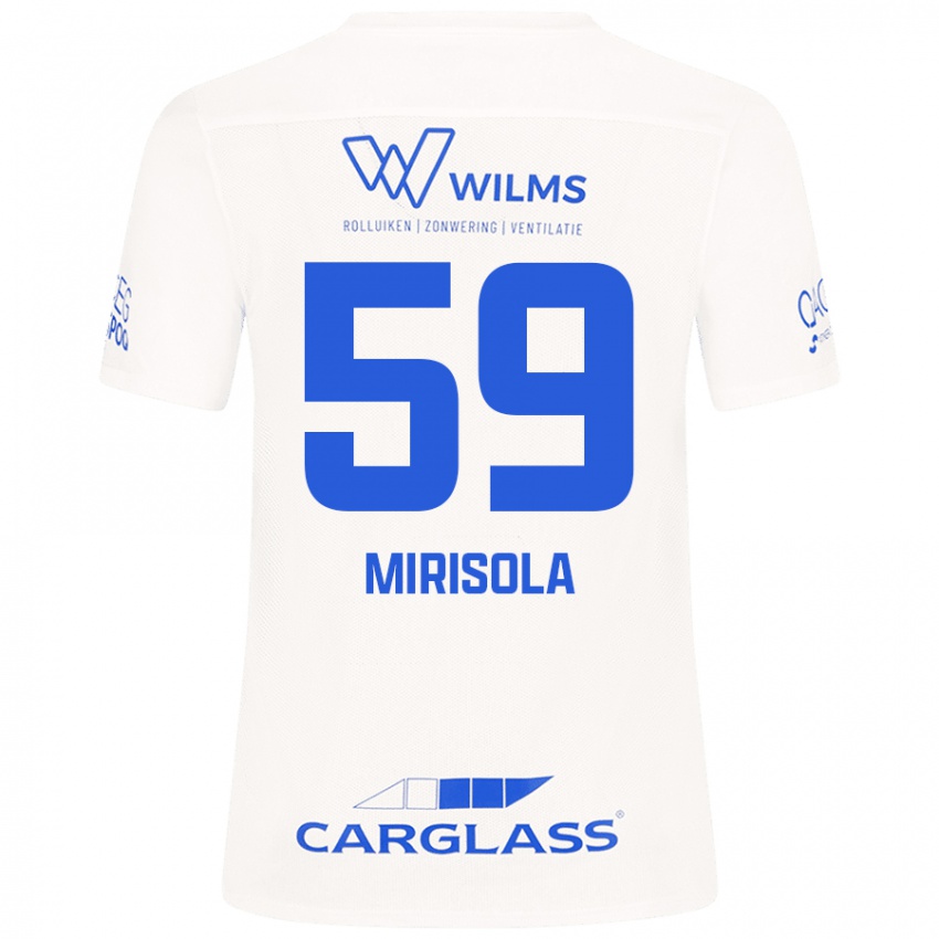 Hombre Camiseta Robin Mirisola #59 Blanco 2ª Equipación 2024/25 La Camisa Chile