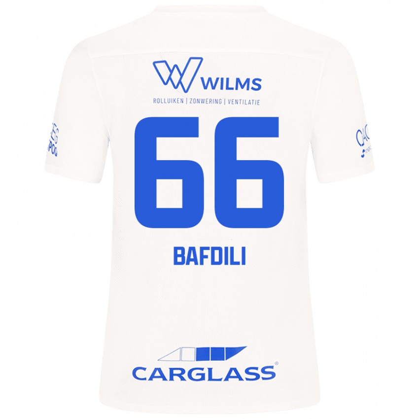 Hombre Camiseta Zaïd Bafdili #66 Blanco 2ª Equipación 2024/25 La Camisa Chile